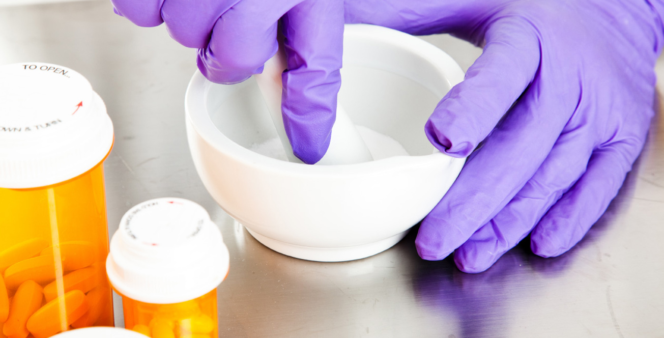 Compounded medications being prepared
